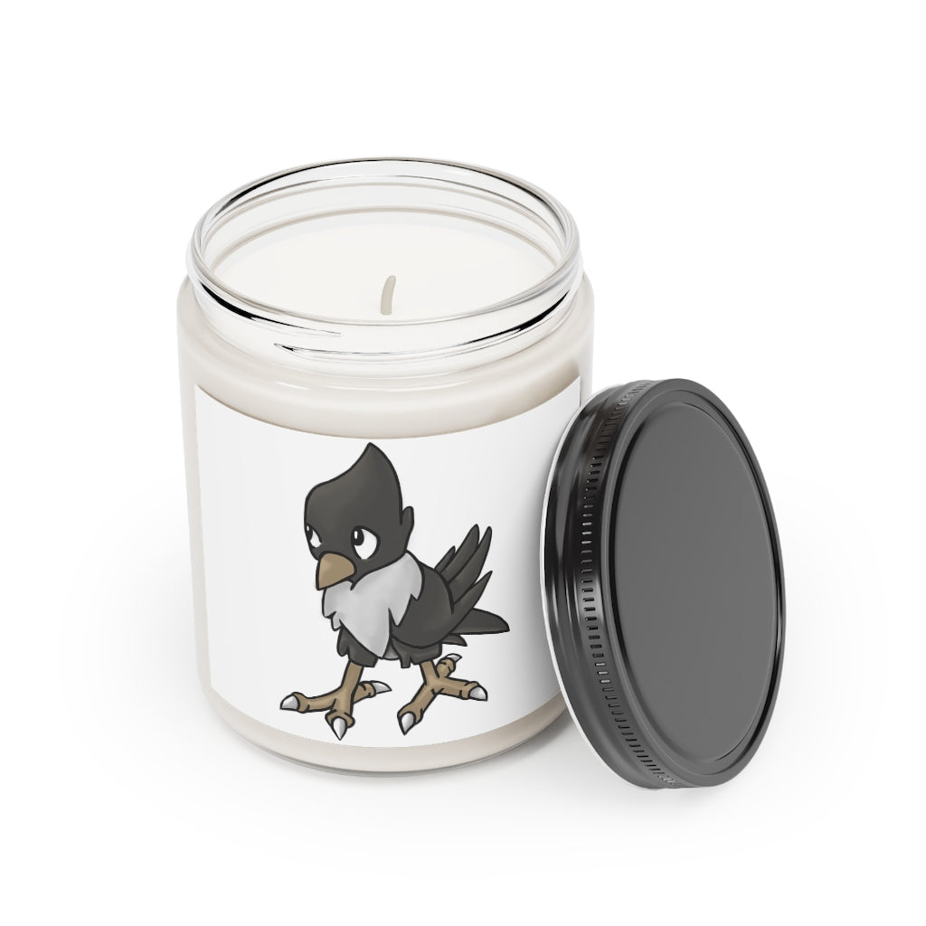 BiChip Scented Candle in a glass container, featuring a warm Cinnamon Stick and sweet Vanilla fragrance options, hand-poured with vegan soy coconut wax.